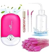 AREMOD Eyelash Fan for Lash Extensions, USB Air Conditioning Blower Lash Fan 50 Lash Shampoo Brus...