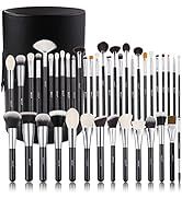 BEILII Makeup Brushes 42pcs Makeup Brush Set Premium Goat Synthetic Hair Kabuki Foundation Blendi...