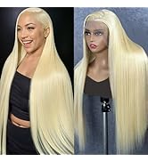 MARUOL 26 Inch 613 Lace Front Wigs Human Hair 13X6 Blonde Straight HD Transparent Lace Frontal Wi...
