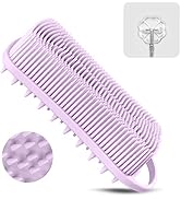 YEALIFE Silicone Body Scrubber, 2 in 1 Body Brush Hair Scalp Brush for Shower and Bath, Easy Clea...