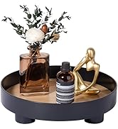 Decorative Tray Coffee Table Tray Round Trays for Home Decor Serving Tray Centerpiece Decor for L...