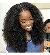 Ladoux Kinky Curly Lace Front Wigs 13x6 HD Lace Front Kinky Curly Wig for Women 180% Density Pre ...