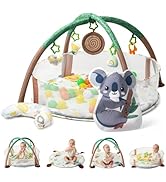 Lupantte 4-in-1 Baby Play Gym, Activity Gym Ball Pit with Detachable Anti-Slip Thickening Tummy T...
