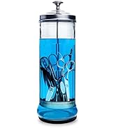 Barber Disinfectant Jar, 50 Oz Manicure Disinfecting Jar with Removable Basket, Glass Jar Contain...