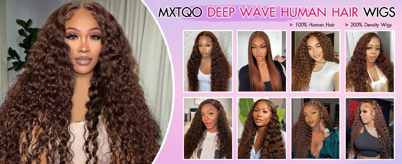 chocolate brown glueless wig human hair