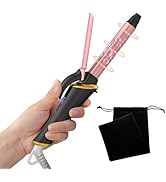 Ukliss Mini Curling Iron for Short Hair - Dual Voltage, Fast Heating in 30s, 5 Temp Settings, Aut...