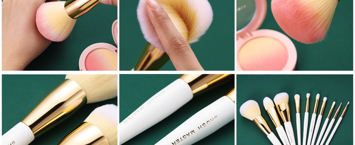 white makeup brushes