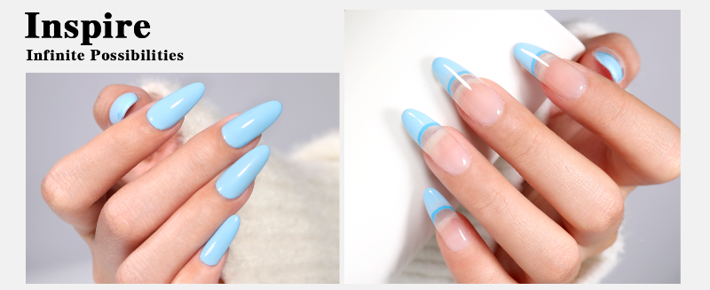 blue gel nail polish