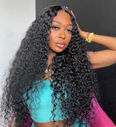 Lace Frontal Closure 13x4 Ear to Ear HD Lace Frontal Deep Wave Brazilian Virgin Human Hair Extens...