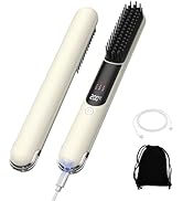Ukliss Cordless Hair Straightener Brush - Portable USB Rechargeable Straightening Comb for Travel...