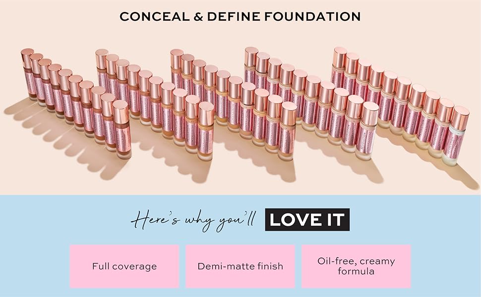 revolution beauty makeup conceal and define foundation 