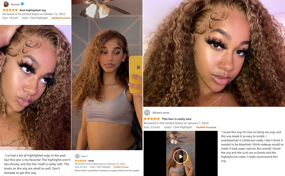 VIVIBABI Highlight Wig Customer Show