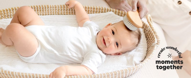 baby hair brush comb newborn set wooden goat bristles cradle cap boys girls toddlers hairbrush
