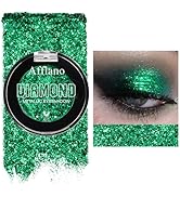Afflano Green Glitter Eyeshadow, Diamond Bright Green Eyeshadow Instant colour, Highly Pigmented ...
