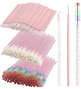 300 PCS Eyelash Extension Supplies Kit, Disposable Micro Swab Brush, Eyebrow Spoolie, Lip Brush, ...