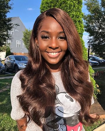 13x6 Chocolate Brown Hd Lace Frontal Wig Chocolate Brown Body Wave Lace Front Wigs Human Hair