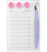 Mekupeu Acrylic Eyelash Extension Pallet Kits, Grafting False Eyelash Organizer Extension Pad Las...