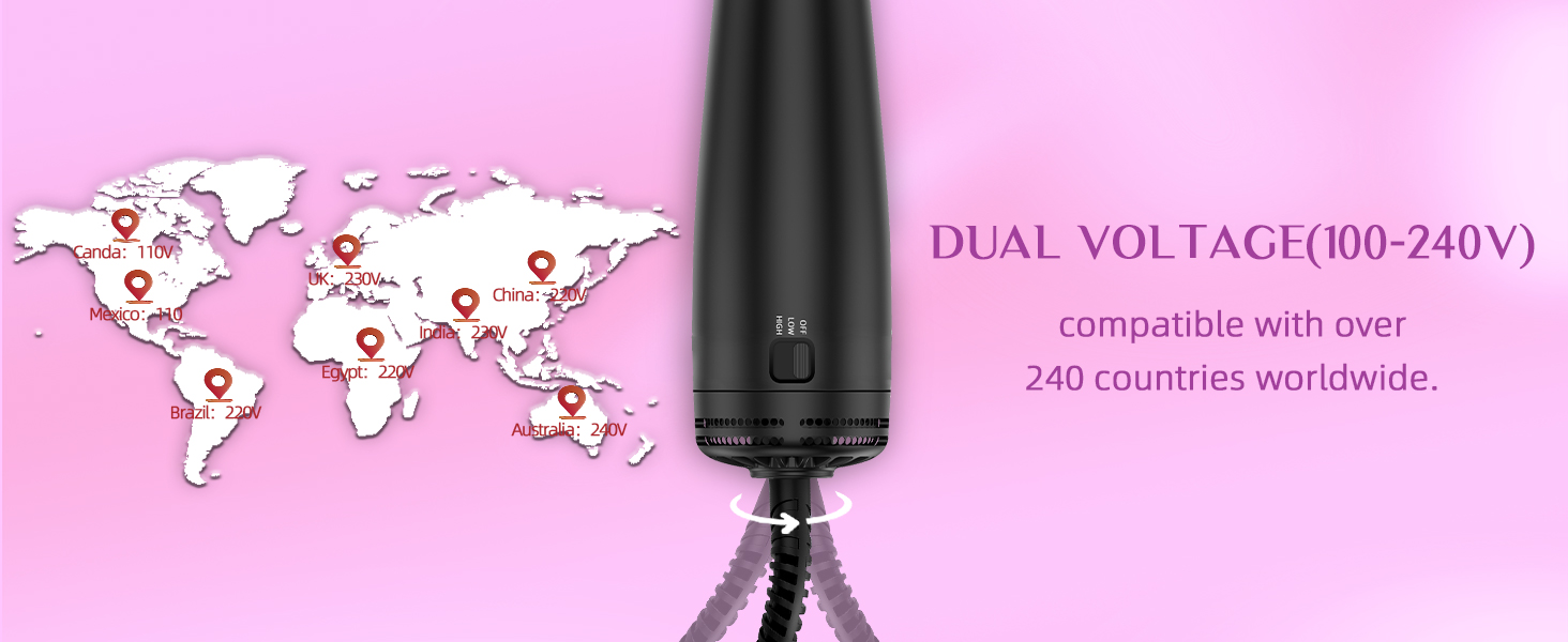 hot air brush styler and dryer