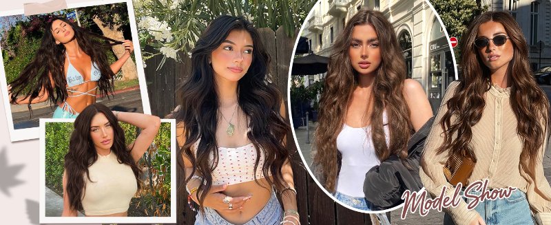 Long curly hair extensions
