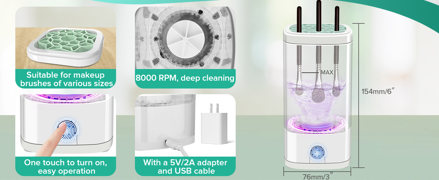 makeup brush cleaner machine