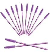 Mekupeu 50pcs Silicone Mascara Wand,Disposable Eyelash Brushes,Soft Lash Spoolie Brush For Eyelas...