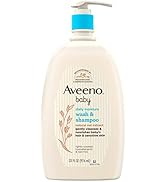 Aveeno Baby Daily Moisture Gentle Bath Wash & Shampoo with Natural Oat Extract, Hypoallergenic, T...
