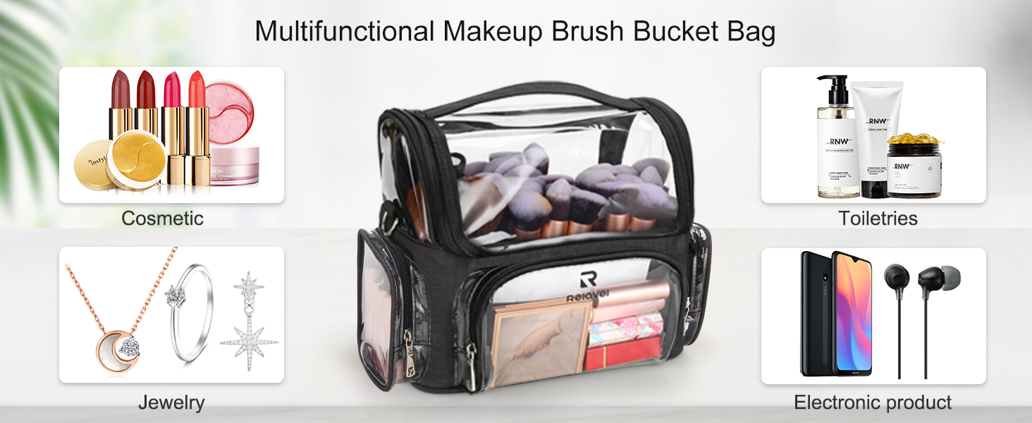 Multifunctional Makeup Brush Bucket Bag