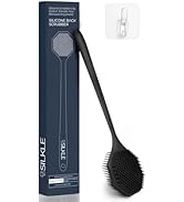 SILKLE Silicone Back Scrubber with Long Handle - Octagon Body Brush for Shower, Bath, and Exfolia...
