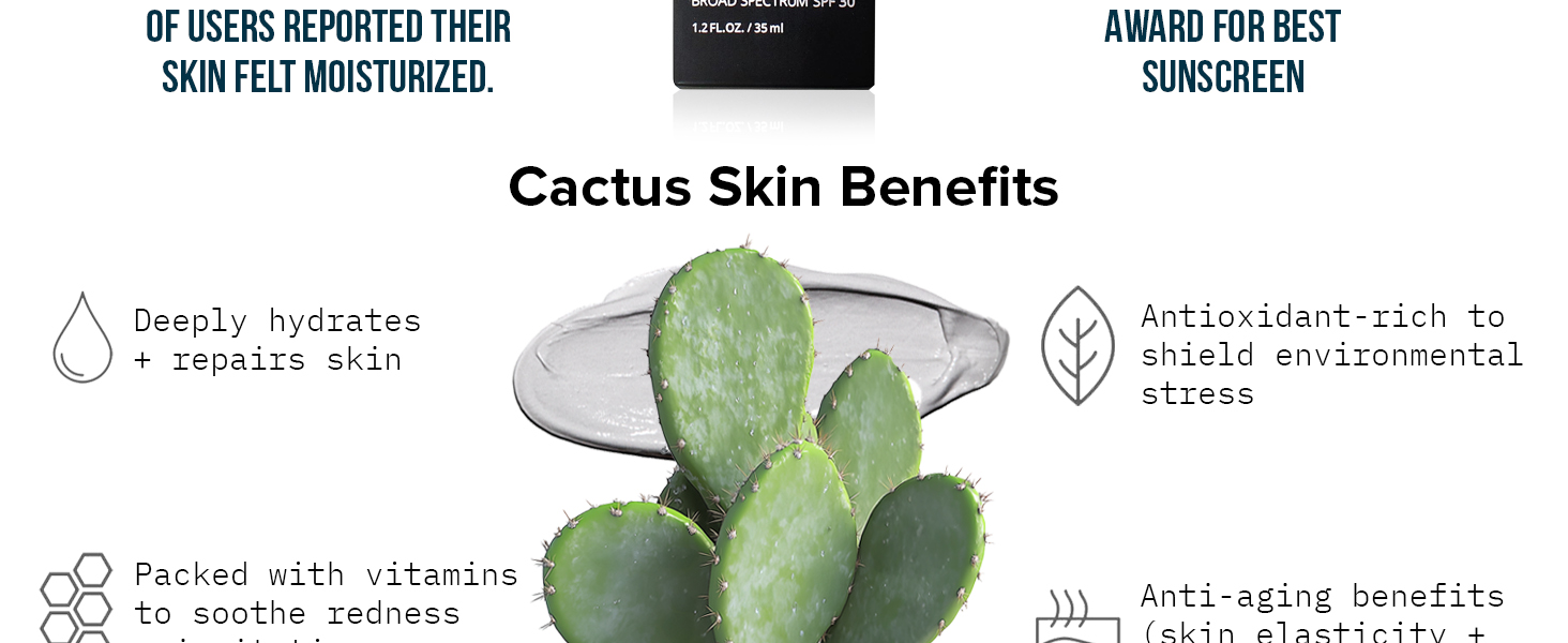 Cactus Benefits Deeply Hydrates Repair Skin Packed with vitamins to soothe redness irritation