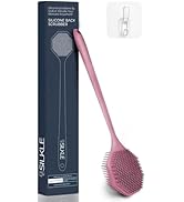 SILKLE Silicone Back Scrubber with Long Handle - Octagon Body Brush for Shower, Bath, and Exfolia...