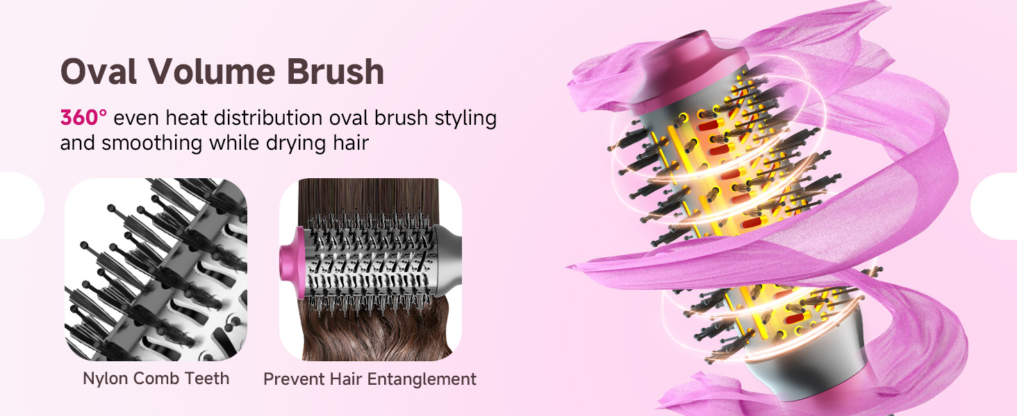 heated oval brush