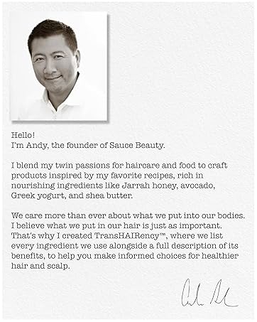 sauce beauty founder haircare food craft jarrah honey, avocado greek yogurt shea butter scalp