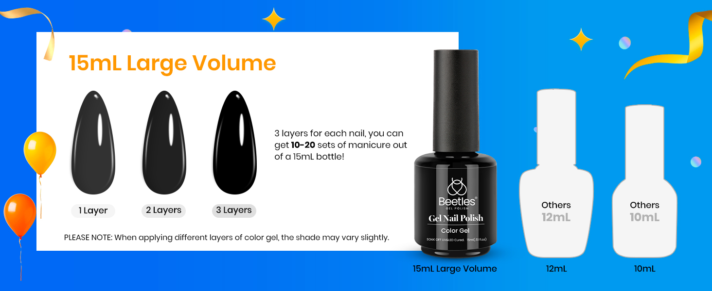 Beetles Black gel polish