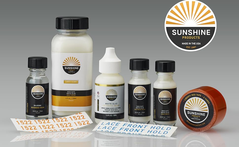 Sunshine tape products wig adhesive glues tape and contour strips for toupee and hair system