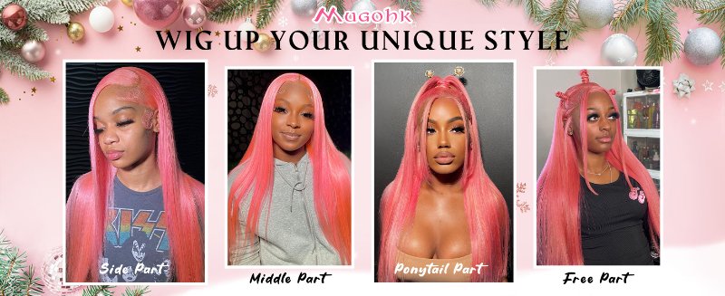 lace front wigs human hair pink christmas gifts for women