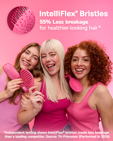 Intelliflex Bristles 55% less breakage for healthier looking hair