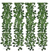 Kalolary 258FT 36 Stands Artificial Ivy Garland Scindapsus Leaf Vines Plants Fake Plants Greenery...