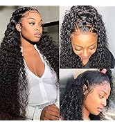 Kbeth 360 Lace Deep Curly Wave Wig HD Transparent 360 Full Lace Wigs Human Hair Brazilian Virgin ...