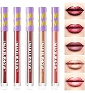 imakeupnow Metallic Lipstick for Women 5Pcs Set, Long-Lasting Lip Color, High-Pigment Shimmer Finish