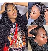 13x4 Deep Wave Lace Front Wigs Human Hair Wigs for Black Women Lace Front Glueless Wigs Human Hai...