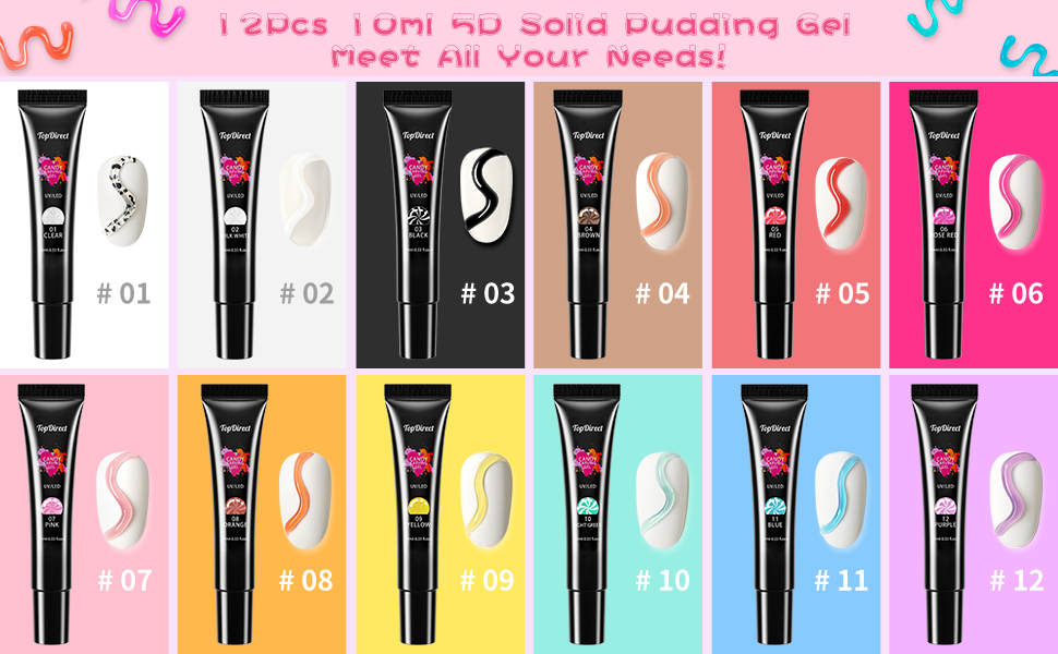 5d Solid Jelly Candy Pudding Polish Gel Nail Art