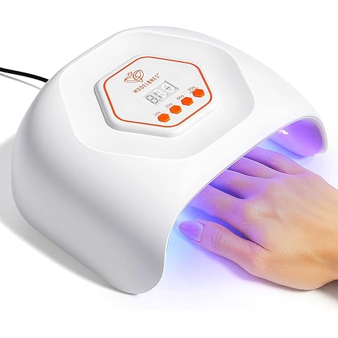Modelones UV Nail Lamp, UV Light for Gel Nails Polish Fast Curing with 4 Timer Smart Sensor LED Nail Dryer Nail Art Tools Manicure Kit Starter Friendly