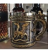 CUZOKOLA Medieval Dungeons and Dragons Cup Gifts Beer Steins Drinking,Dnd Goth Game Dragon Mug-14...