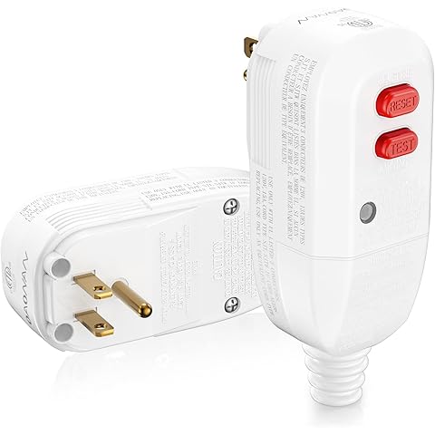 GFCI Replacement Plug Assembly Auto Reset 15 Amp 3 Prongs, 5 Years Warranty, Ground...