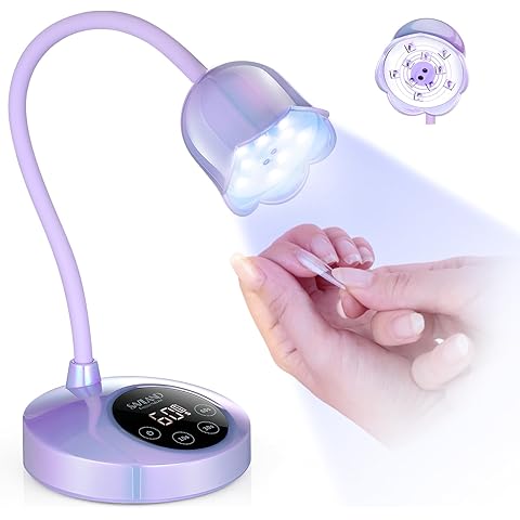 SAVILAND Advanced 30W UV Nail Lamp: Purple Gel Nail Lamp Cordless U V Light for Gel Nails Smart Sensor LED Flash Cure Lamp lampara led para uñas Profesional Gooseneck 8S Fast Cure Nail Salon Manicure