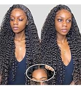 Wear and Go Glueless Wigs Human Hair Pre Plucked Pre Cut 5x5 HD Closure Wigs Human Hair Deep Wave...