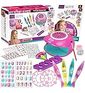 Amagoing Nail Art Kit for Girls, Kids Nail Polish Play Set with Nail Dryer, 2 in 1 Nail Pens,Stic...