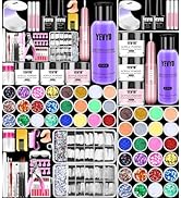 Acrylic Nail Kit with Nail Drill and UV Light, Professional Nail Kit Acrylic Set with Everything ...