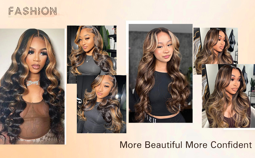 Ombre Lace Front Wig Human Hair Pre Plucked Colored Wigs