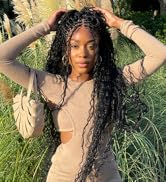 Kapelli Hair 22 Inch Human Braiding Hair for Boho Braids Deep Wave Bulk Human Hair for Braiding N...